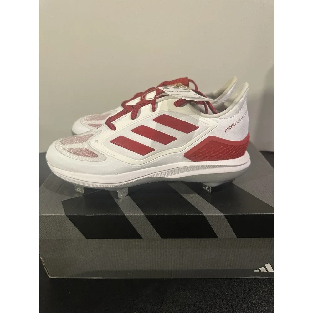 Adidas Adizero PureHustle 3 Elite Womens Softball Cleats White Red IG7130 Size 8